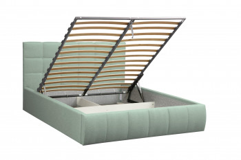 Кровать "Диана" ш. 1600 (Н=1010мм) (жаккард аква) в Боготоле - bogotol.mebel54.com | фото