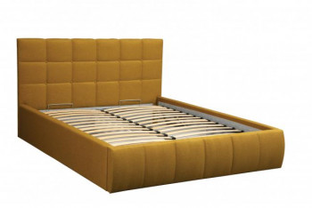 Кровать "Диана" ш. 1600 (Н=1010мм) (жаккард горчица) в Боготоле - bogotol.mebel54.com | фото