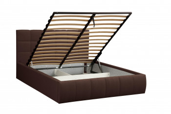 Кровать "Диана" ш. 1600 (Н=1010мм) (жаккард шоколад) в Боготоле - bogotol.mebel54.com | фото