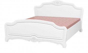 Кровать двойная 1400х2000 (комплект) Лотос (Белый/Белый Глянец) в Боготоле - bogotol.mebel54.com | фото