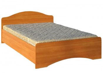 Кровать двойная 1600-1 без матраса (круглые спинки) Вишня Оксфорд в Боготоле - bogotol.mebel54.com | фото