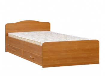 Кровать двойная с ящиками 1400-1 без матраса (круглые спинки) Вишня Оксфорд в Боготоле - bogotol.mebel54.com | фото