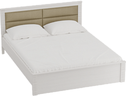 Кровать Элана 1200 с основанием Бодега белая в Боготоле - bogotol.mebel54.com | фото