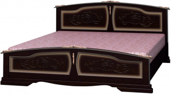 Кровать Елена из массива сосны 1200*2000 Орех в Боготоле - bogotol.mebel54.com | фото