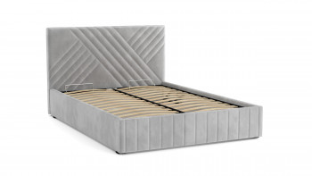 Кровать Гамма ш. 1400 (без основания для хранения) (велюр тенерифе грей) в Боготоле - bogotol.mebel54.com | фото