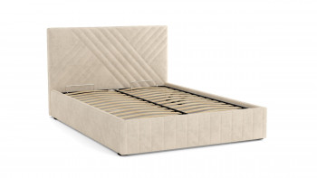 Кровать Гамма ш. 1400 (без основания для хранения) (велюр тенерифе крем) в Боготоле - bogotol.mebel54.com | фото