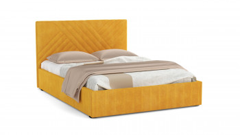 Кровать Гамма ш. 1400 (без основания для хранения) (велюр тенерифе куркума) в Боготоле - bogotol.mebel54.com | фото