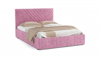 Кровать Гамма ш. 1400 (без основания для хранения) (велюр тенерифе розовый) в Боготоле - bogotol.mebel54.com | фото