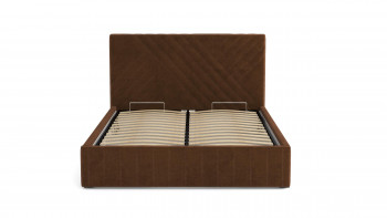Кровать Гамма ш. 1400 (без основания для хранения) (велюр тенерифе шоколад) в Боготоле - bogotol.mebel54.com | фото