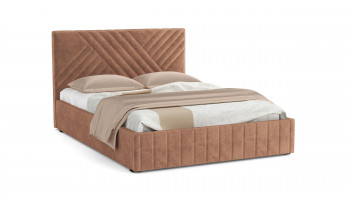 Кровать Гамма ш. 1400 (с основанием для хранения) (велюр тенерифе корица) в Боготоле - bogotol.mebel54.com | фото