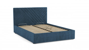 Кровать Гамма ш. 1400 (с основанием для хранения) (велюр тенерифе океан) в Боготоле - bogotol.mebel54.com | фото