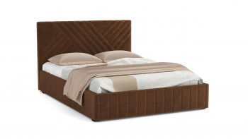 Кровать Гамма ш. 1400 (с основанием для хранения) (велюр тенерифе шоколад) в Боготоле - bogotol.mebel54.com | фото