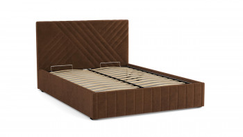 Кровать Гамма ш. 1400 (с основанием для хранения) (велюр тенерифе шоколад) в Боготоле - bogotol.mebel54.com | фото
