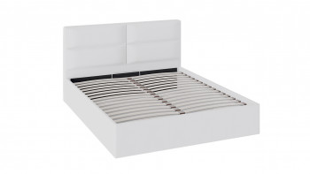 Кровать «Глосс» с мягкой обивкой и подъемным механизмом тип 1 (1600) (Белая) в Боготоле - bogotol.mebel54.com | фото