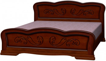 Кровать Карина-8 из массива сосны 1200*2000 Орех в Боготоле - bogotol.mebel54.com | фото