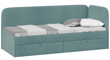 Кровать «Молли» с мягкой обивкой (900) тип 1 (Микровелюр Scandi Indigo 11) в Боготоле - bogotol.mebel54.com | фото