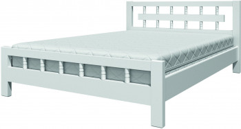 Кровать Натали-5 из массива сосны 1400*2000 Белый античный в Боготоле - bogotol.mebel54.com | фото