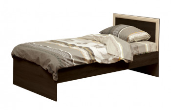 Кровать одинарная 21.55 (шир. 900) с настилом (венге/профиль дуб линдберг)/осн. в Боготоле - bogotol.mebel54.com | фото
