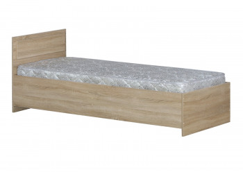 Кровать одинарная 800-2 без матраса (прямые спинки) Дуб Сонома в Боготоле - bogotol.mebel54.com | фото