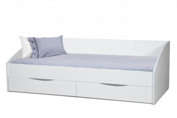 Кровать одинарная "Фея - 3" (симметричная) New/(белый / белый / ДВПО: белый) в Боготоле - bogotol.mebel54.com | фото