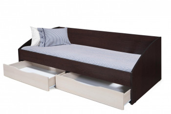 Кровать одинарная "Фея - 3" (симметричная) New (венге / вудлайн кремовый / ДВПО: белый) в Боготоле - bogotol.mebel54.com | фото
