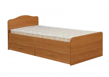 Кровать одинарная с ящиками 800-1 без матраса (круглые спинки) Вишня Оксфорд в Боготоле - bogotol.mebel54.com | фото