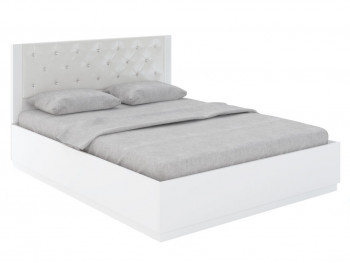 Кровать с ПМ М25 Спальня Тиффани (белый текстурный) в Боготоле - bogotol.mebel54.com | фото