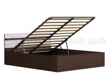 Кровать с подъемным механизмом Нэнси 1,4м (Венге/белый глянец) в Боготоле - bogotol.mebel54.com | фото