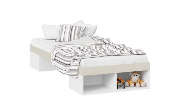 Кровать «Сканди»  Дуб Гарден/Белый в Боготоле - bogotol.mebel54.com | фото