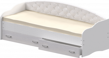 Кровать Софа-7 с мягкой спинкой (800х1900) Белый в Боготоле - bogotol.mebel54.com | фото