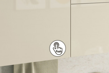 Кухонный гарнитур "Бостон 1.8" белый/крем глянец/дуб скальный глянец в Боготоле - bogotol.mebel54.com | фото