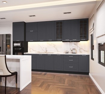Кухонный гарнитур 1,8м Луксор высокие модули (Клен серый/корпус венге) в Боготоле - bogotol.mebel54.com | фото