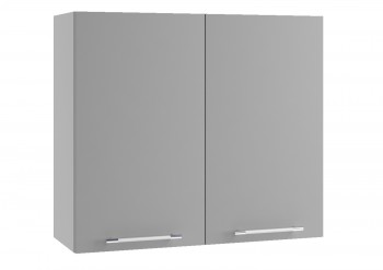 Квадро П 800 шкаф верхний (Белый софт/корпус Серый) в Боготоле - bogotol.mebel54.com | фото