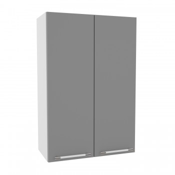 Квадро ВП 600 шкаф верхний высокий (Белый софт/корпус Серый) в Боготоле - bogotol.mebel54.com | фото