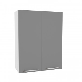 Квадро ВП 700 шкаф верхний высокий (Белый софт/корпус Серый) в Боготоле - bogotol.mebel54.com | фото