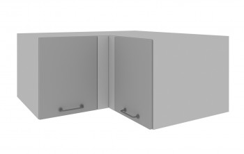 Лофт ГВПГУ 1000 шкаф верхний горизонтальный угловой высокий (Штукатурка белая/корпус Серый) в Боготоле - bogotol.mebel54.com | фото