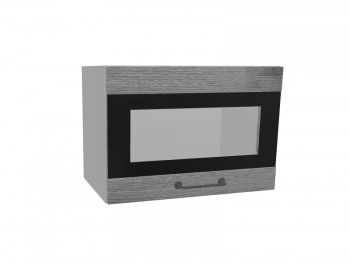 Лофт ПГСФ 500 шкаф верхний горизонтальный со стеклом и фотопечатью (Дуб цикорий/корпус Серый) в Боготоле - bogotol.mebel54.com | фото