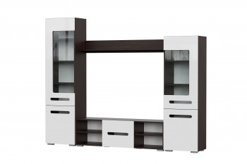 Мебель для гостиной МГС 6 (Исполнение 1/Венге/Белый глянец) в Боготоле - bogotol.mebel54.com | фото