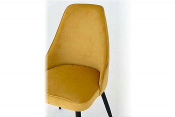 Набор стульев Милан 2 шт (желтый велюр/белый) в Боготоле - bogotol.mebel54.com | фото