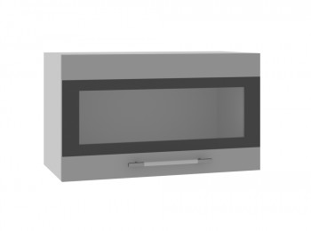 Норд ШВГС 600 Шкаф верхний горизонтальный со стеклом (Софт черный/корпус Венге) в Боготоле - bogotol.mebel54.com | фото