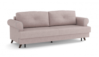 Оливер / диван - кровать 3-х местн. (еврокнижка) (велюр велутто пастельно-розовый 11 / велюр велутто в Боготоле - bogotol.mebel54.com | фото