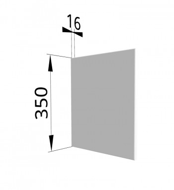 Панель торцевая (для шкафа горизонтального) ПГ Ройс (Белый софт) в Боготоле - bogotol.mebel54.com | фото