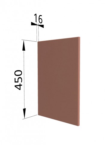 Панель торцевая (для шкафа горизонтального высокого) ВПГ Квадро (Персик софт) в Боготоле - bogotol.mebel54.com | фото