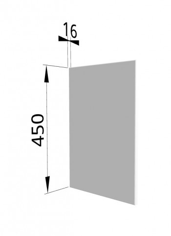 Панель торцевая (для шкафа горизонтального высокого) ВПГ Ройс (Белый софт) в Боготоле - bogotol.mebel54.com | фото
