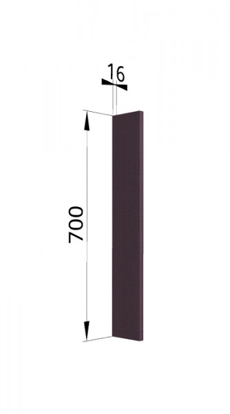 Панель торцевая (для шкафа торцевого верхнего) ПТ 400 Тито, Гарда (Пурпур) в Боготоле - bogotol.mebel54.com | фото