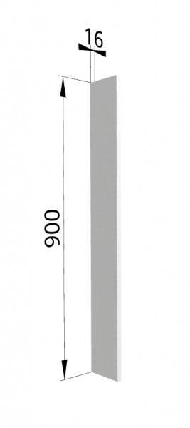 Панель торцевая (для шкафа верхнего торцевого высокого) ВПТ 400 Капри (Липа белый) в Боготоле - bogotol.mebel54.com | фото