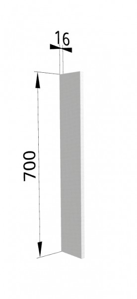 Панель торцевая (для шкафа верхнего торцевого высотой 700 мм) ПТ 400 Мелисса (Бежевый скин) в Боготоле - bogotol.mebel54.com | фото