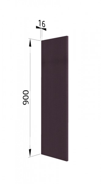 Панель торцевая (для шкафа верхнего высокого) ВП Тито, Гарда (Пурпур) в Боготоле - bogotol.mebel54.com | фото