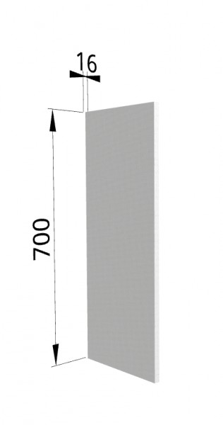 Панель торцевая (для шкафа верхнего высотой 700 мм) П Мелисса (Бежевый скин) в Боготоле - bogotol.mebel54.com | фото