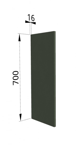 Панель торцевая П Квадро (для шкафа верхнего) Оливково-зеленый в Боготоле - bogotol.mebel54.com | фото